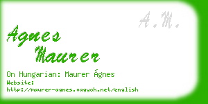 agnes maurer business card